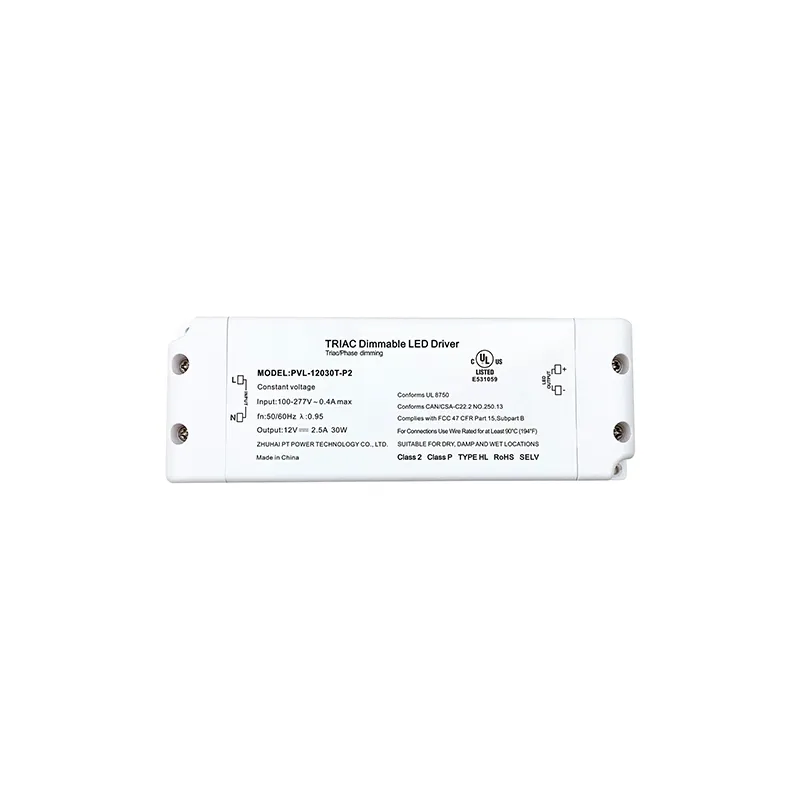 12V 2.5A 30W Tegangan Konstan Triac Dimming Led Driver