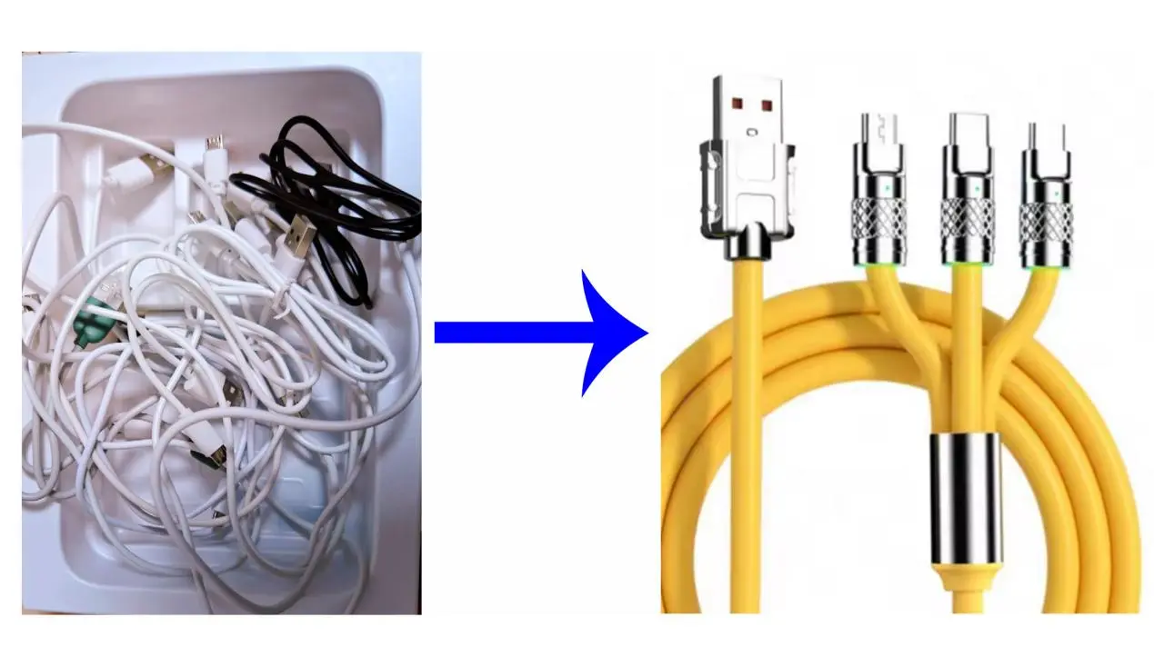 Starwell ngluncurake Tri-Charge Pro: Kabel data data 3-in-1 paling penting kanggo universal kanggo lip sing gratis