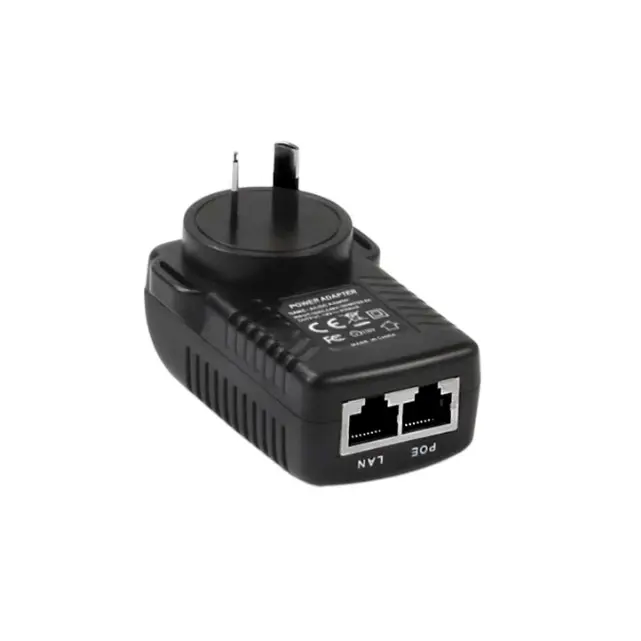 24V 1A POE Wall Adaptor Dual Port POE Injector