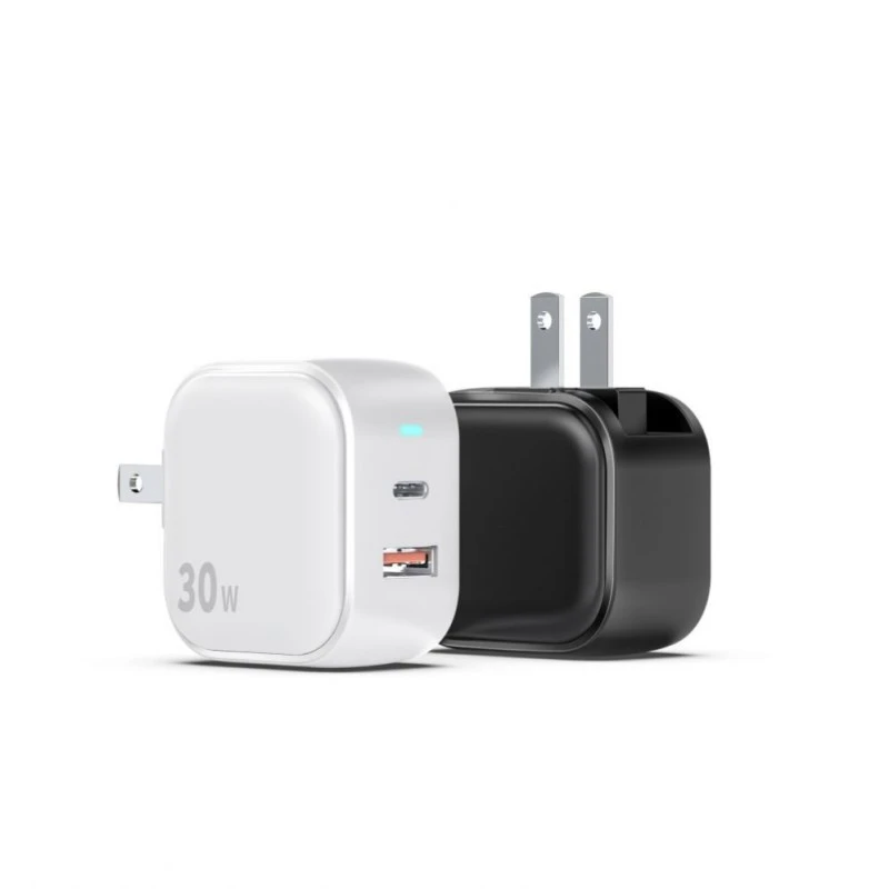 Pangisi daya Cepet 30WPD kanthi USB-A lan USB-C