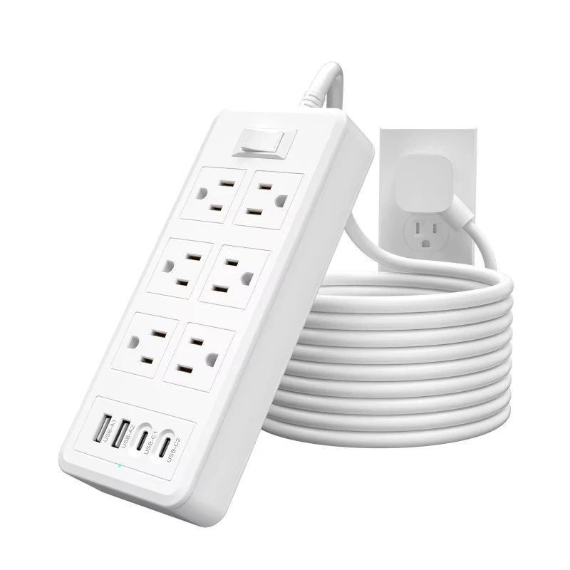 6 Outlet 4 Port USB US Power Strip