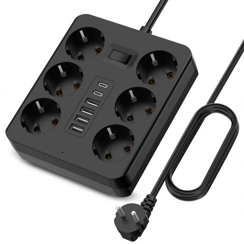 6 Outlet EU Plug Power Strip