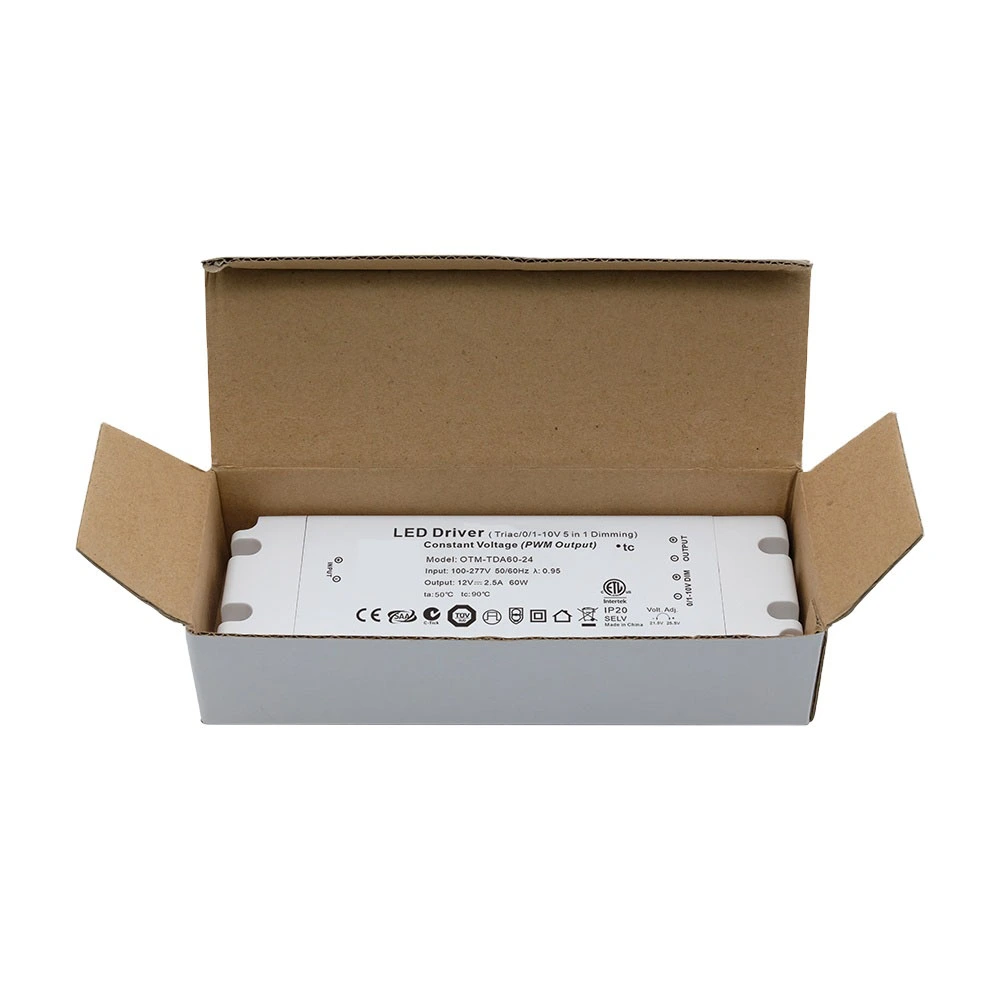 60W Tegangan Konstan Ultra Tipis Triac Dimmable Driver LED